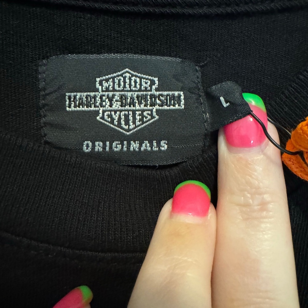 Harley Davidson Logo Boxy Tee Large NWT H-D Originals Moto USA Biker Casual - Picture 4 of 7